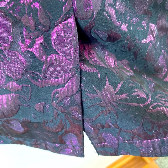 IMAN Metallic Floral Dress L - Picture 6 of 6